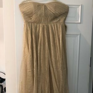 Jenny Yoo Gold Tulle Dress